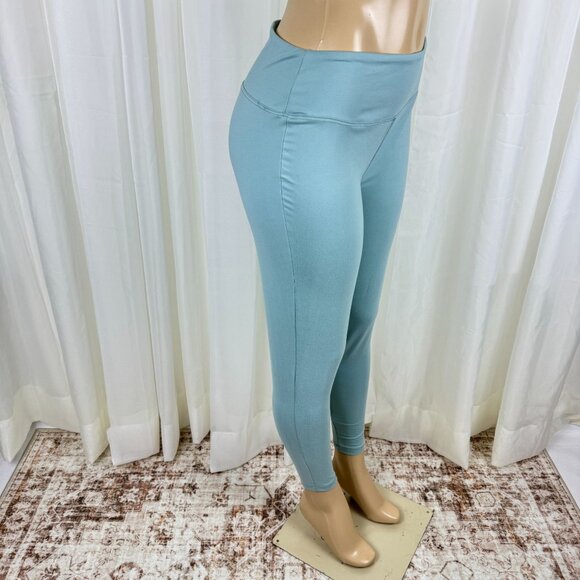 Women's Zenana Plus Size Wide Waistband Full Length Leggings Mint Green 3X - Picture 7 of 9